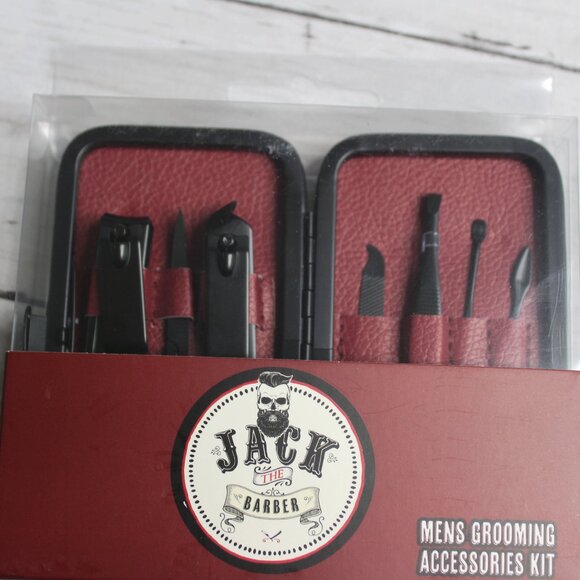 Jack the Barber Men's Grooming Set Nail Clippers File Scissors Tweezers - Picture 1 of 5